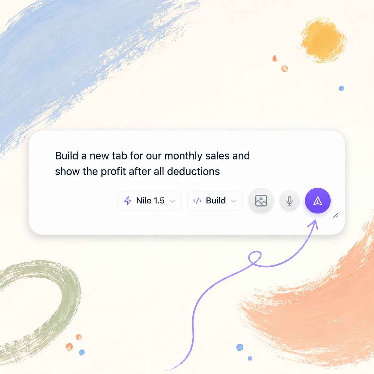 The Stunning prompt box asking for a new monthly sales tab that shows profit after deductions.